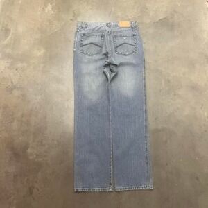 Armani jeans men's blue indigo straight leg jeans loose outdoors 34